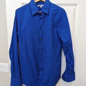 Express 1MX Blue Button Down Shirt